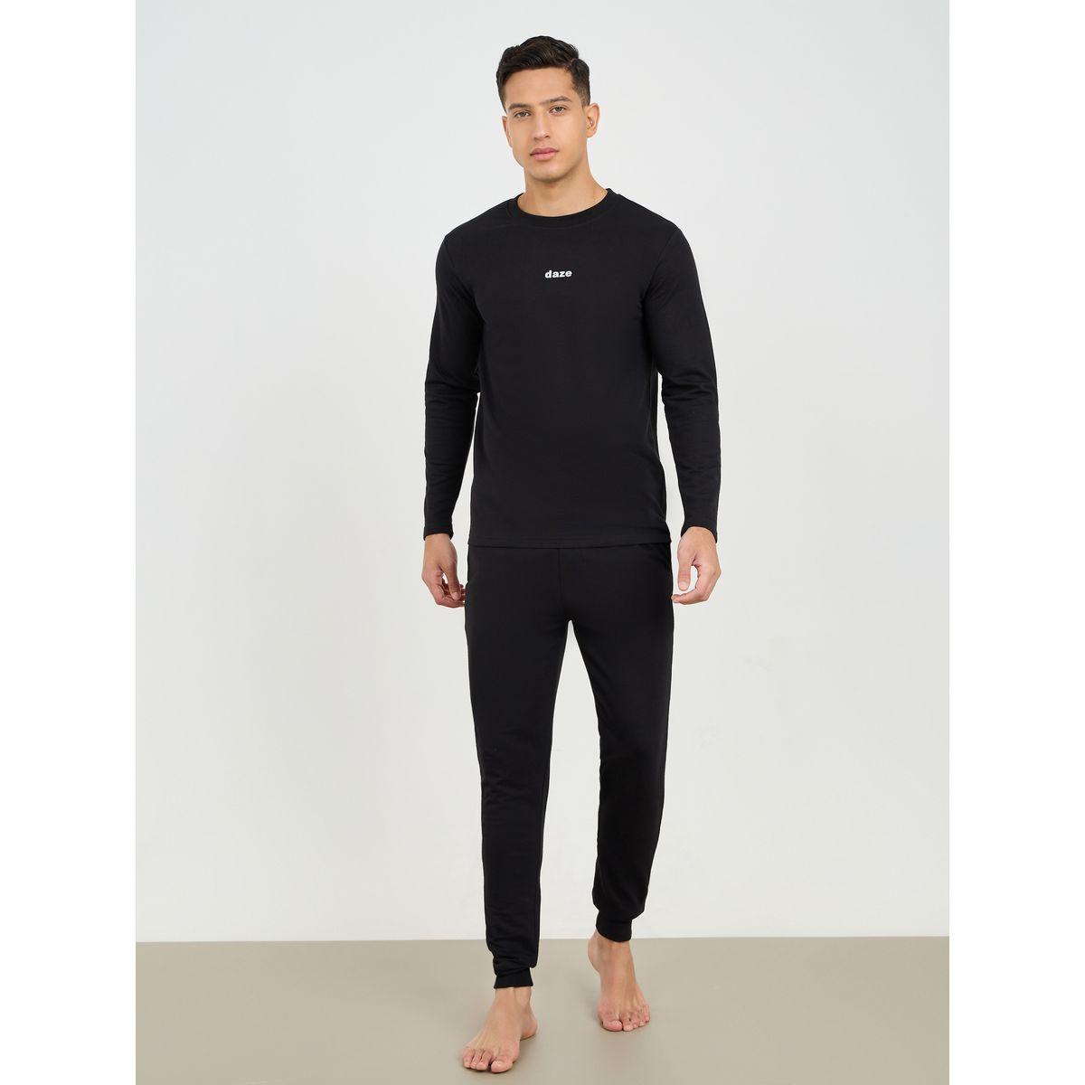Styli Unwind Terry Long Sleeve T-Shirt and Slim Fit Cuffed Pyjama Set-men-clothing-nightwear-sets-image-1