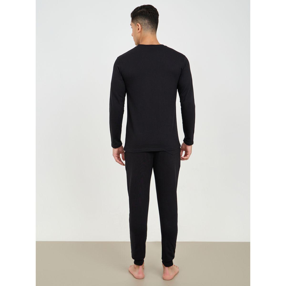 Styli Unwind Terry Long Sleeve T-Shirt and Slim Fit Cuffed Pyjama Set-men-clothing-nightwear-sets-image-4