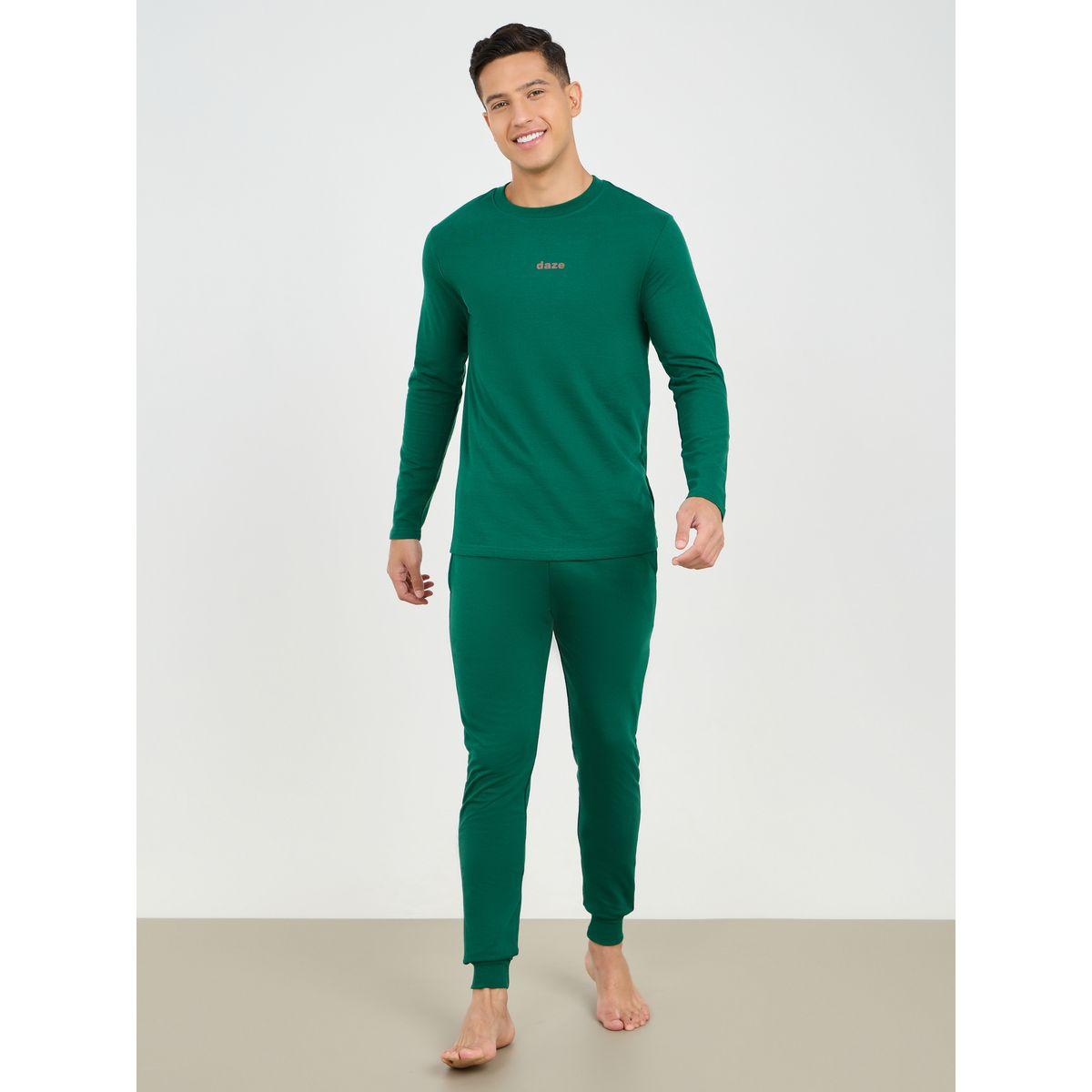 Styli Unwind Terry Long Sleeve T-Shirt and Slim Fit Cuffed Pyjama Set-men-clothing-nightwear-sets-image-1