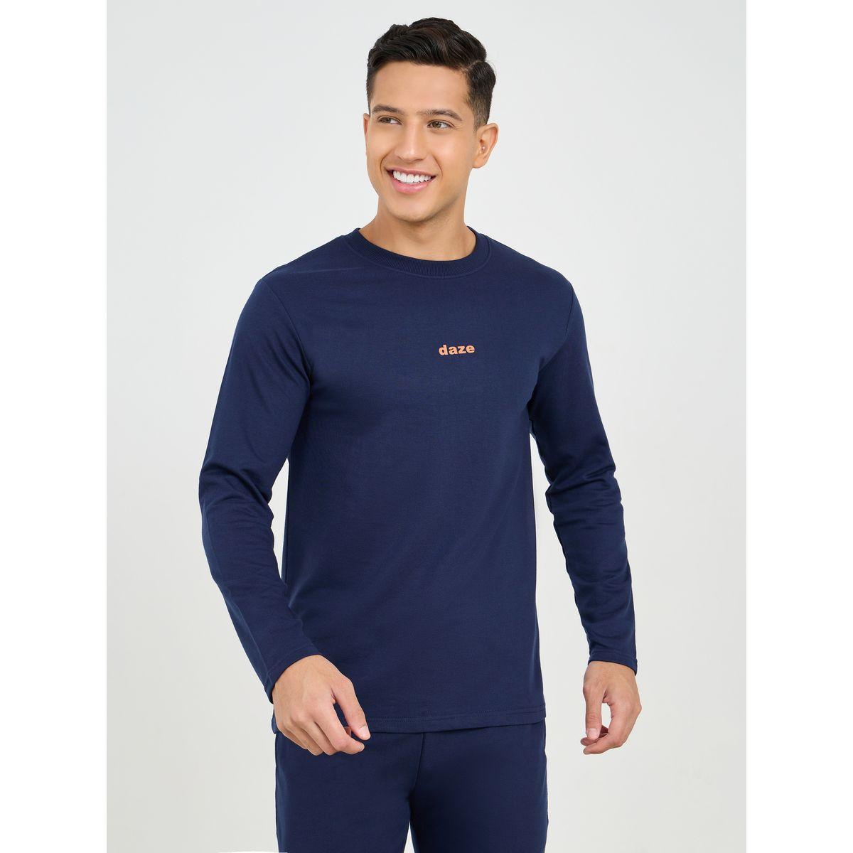Styli Unwind Terry Long Sleeve T-Shirt and Slim Fit Cuffed Pyjama Set-men-clothing-nightwear-sets-image-2