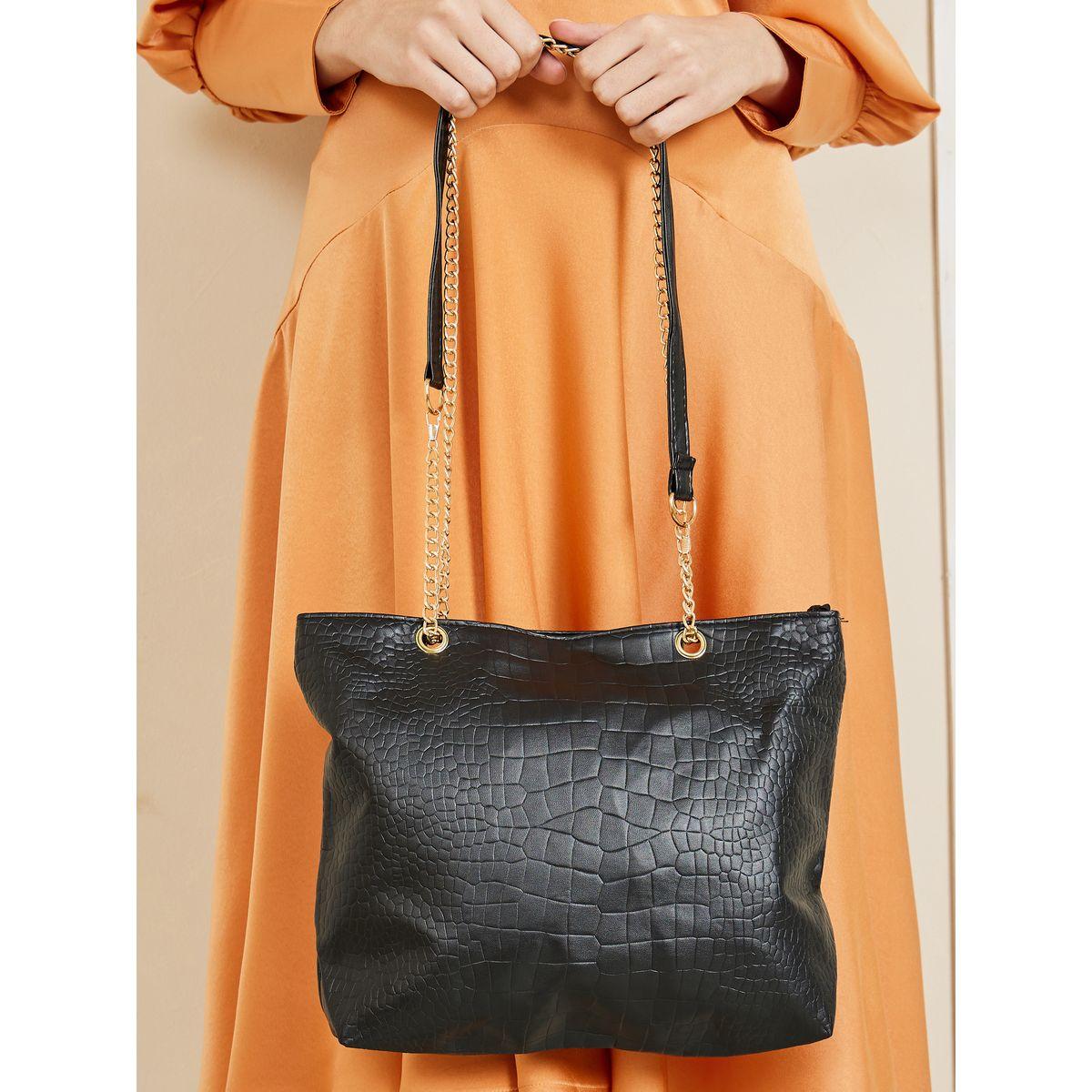 Styli Chain Drop Textured Bag-women-bagsandwallets-handbags-image-4