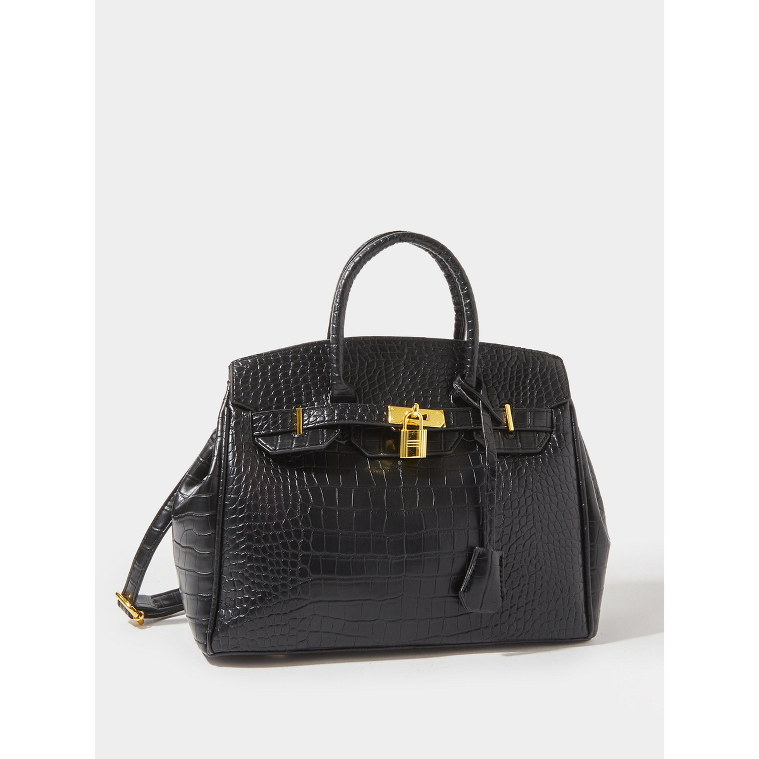 شنطة بحزامين وحاملة يد وتفاصيل قفل-women-bagsandwallets-handbags-image-1