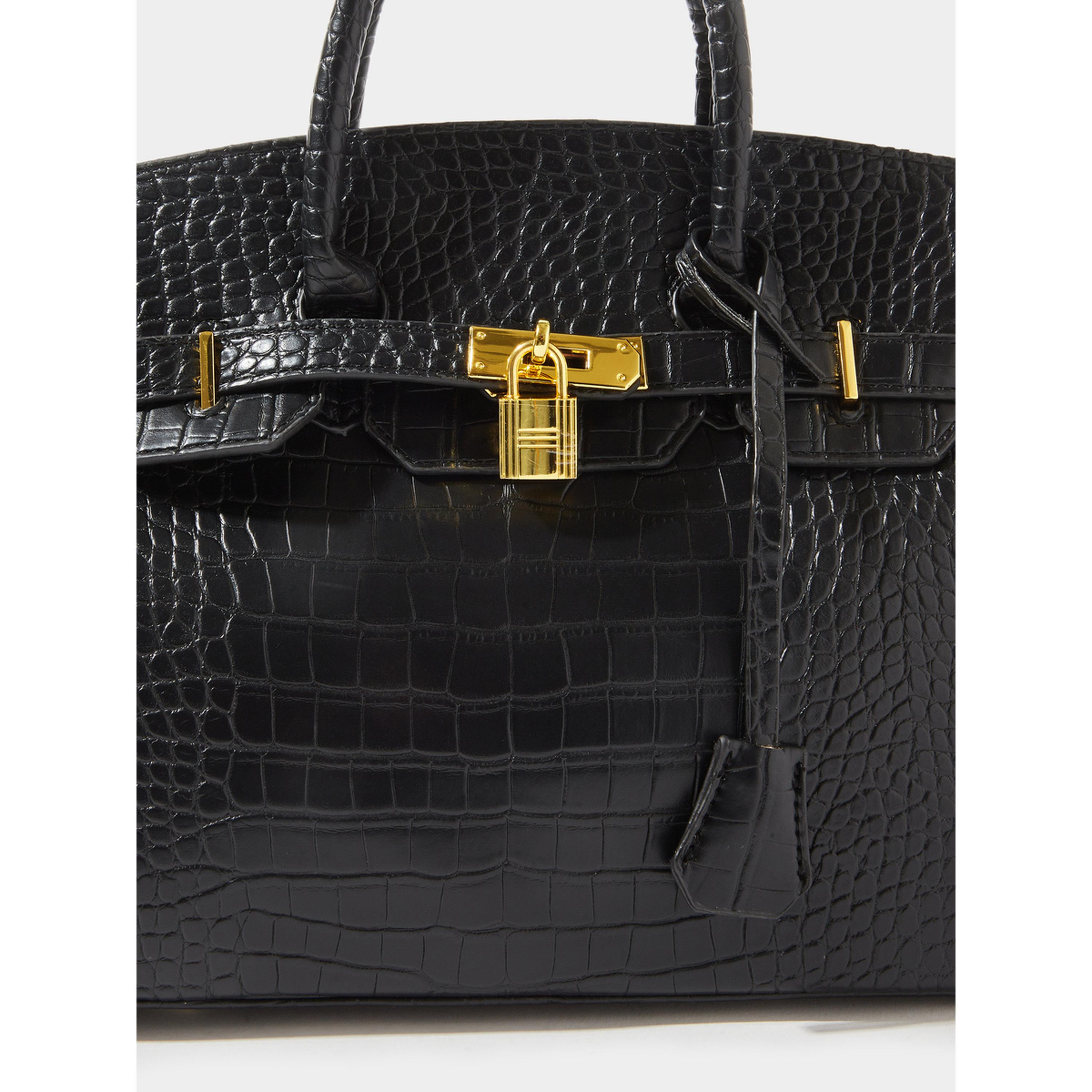 شنطة بحزامين وحاملة يد وتفاصيل قفل-women-bagsandwallets-handbags-image-4
