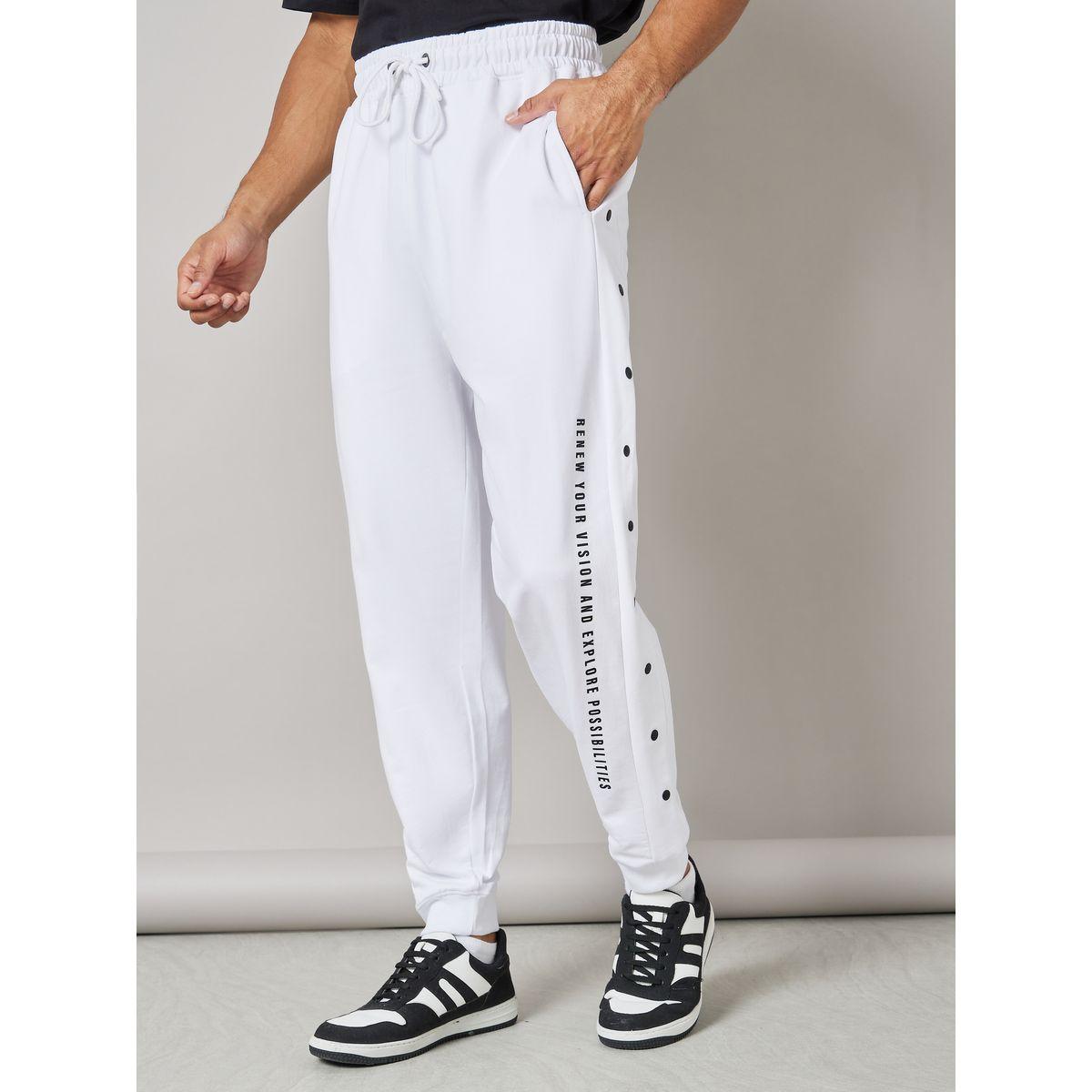 Styli Oversized Side Vertical Print and Popper Detail Joggers-men-clothing-bottoms-joggers-image-2