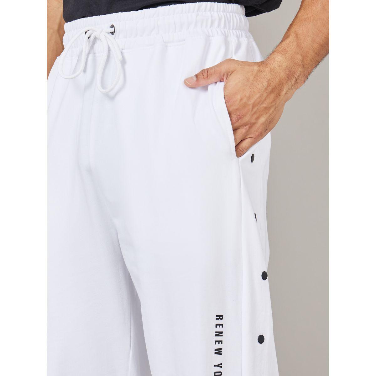 Styli Oversized Side Vertical Print and Popper Detail Joggers-men-clothing-bottoms-joggers-image-5