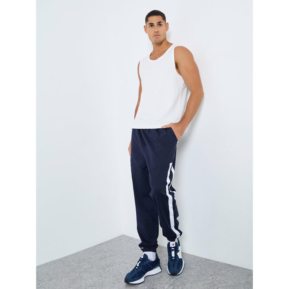 جوغر فضفاض بتفاصيل شريط جانبي-men-clothing-bottoms-joggers-image-2