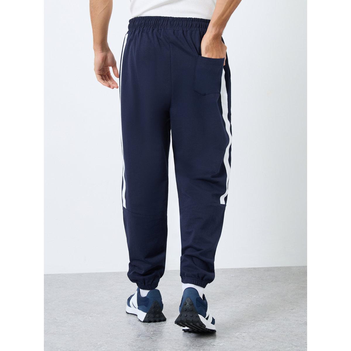 جوغر فضفاض بتفاصيل شريط جانبي-men-clothing-bottoms-joggers-image-4