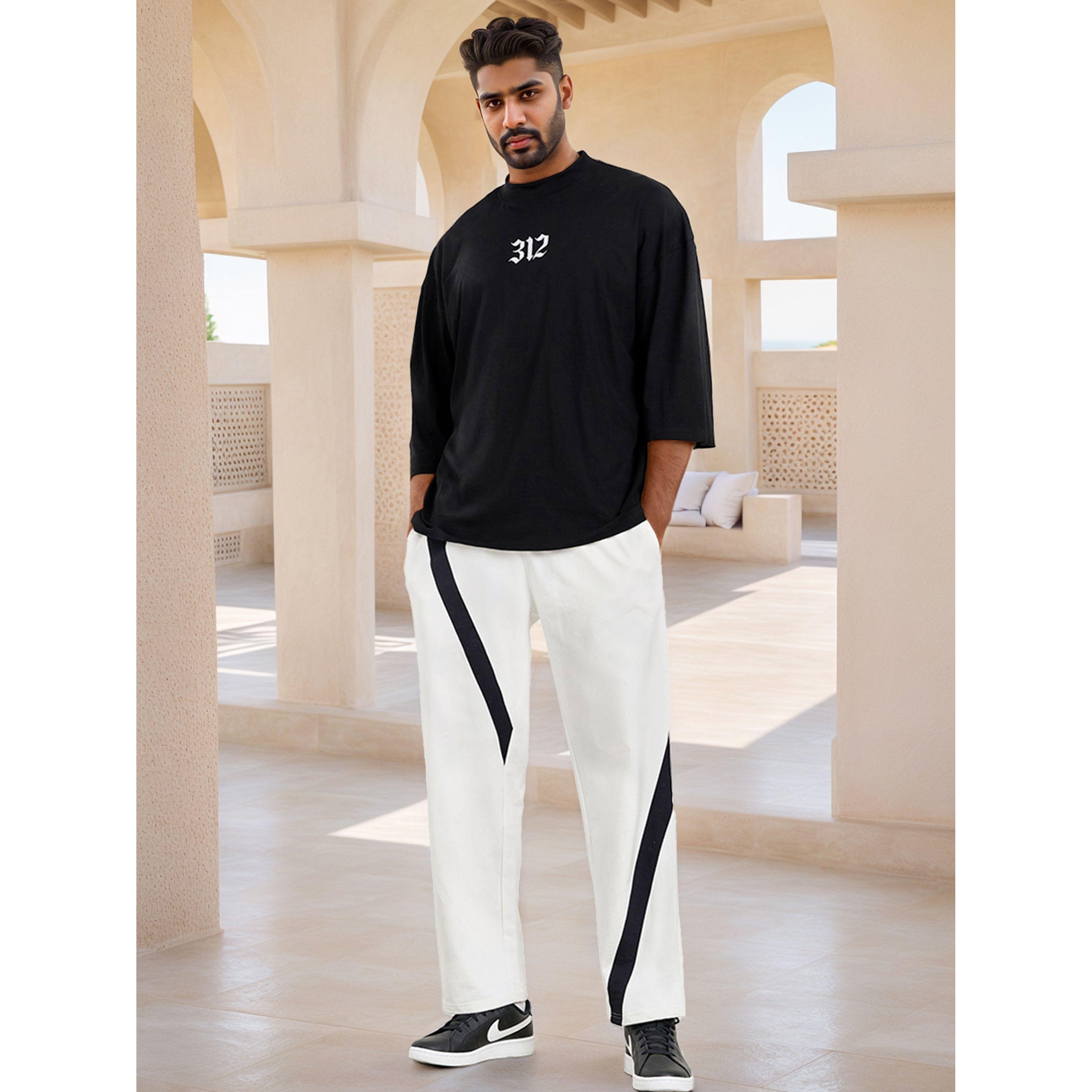جوغر بتداخل شريط بلون مغاير-men-clothing-bottoms-joggers-image-1
