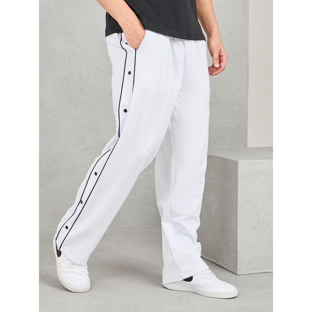 Styli Contrast Piping and Popper Oversized Open Hem Jogger-men-clothing-bottoms-joggers-image-1
