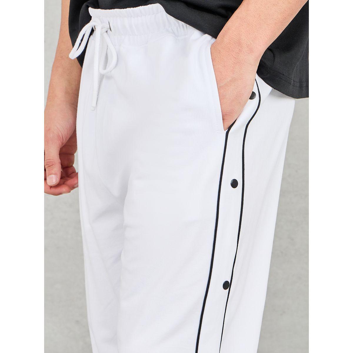 Styli Contrast Piping and Popper Oversized Open Hem Jogger-men-clothing-bottoms-joggers-image-3