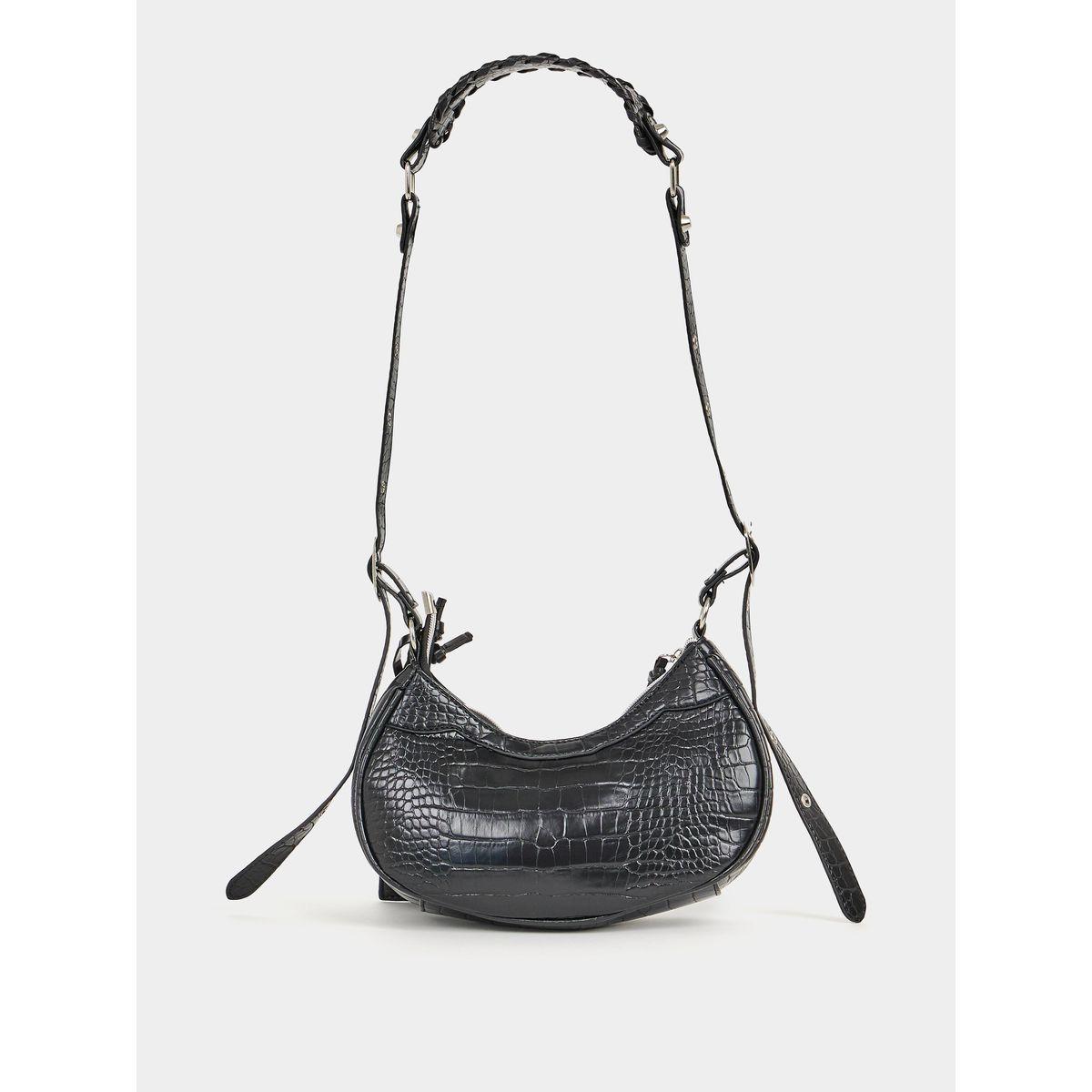 Styli Croc Textured Shoulder Bag-women-bagsandwallets-handbags-image-2