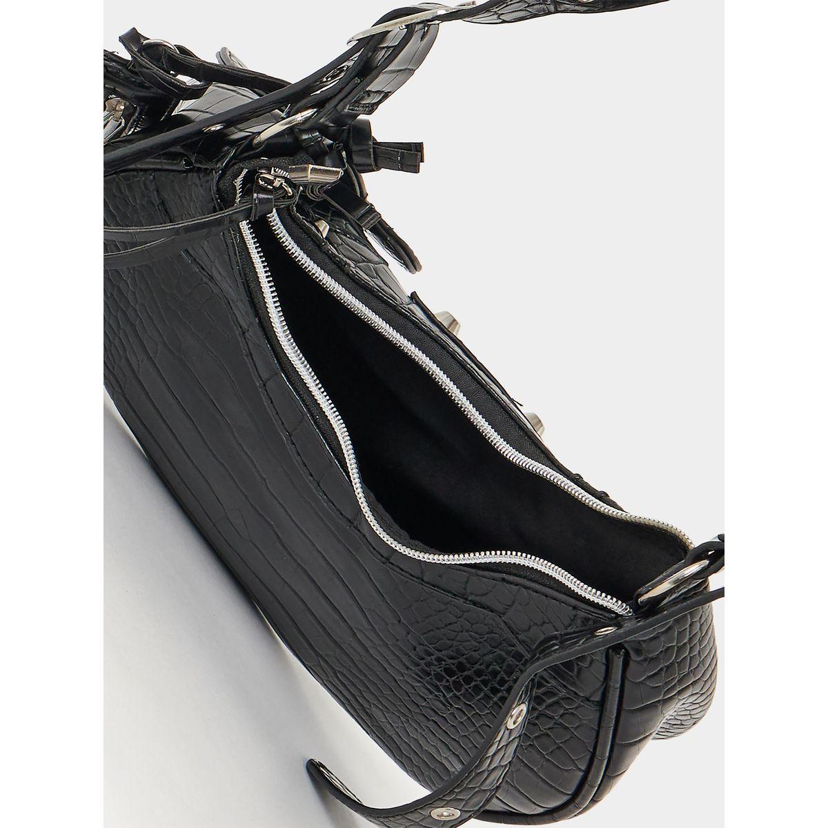 Styli Croc Textured Shoulder Bag-women-bagsandwallets-handbags-image-3