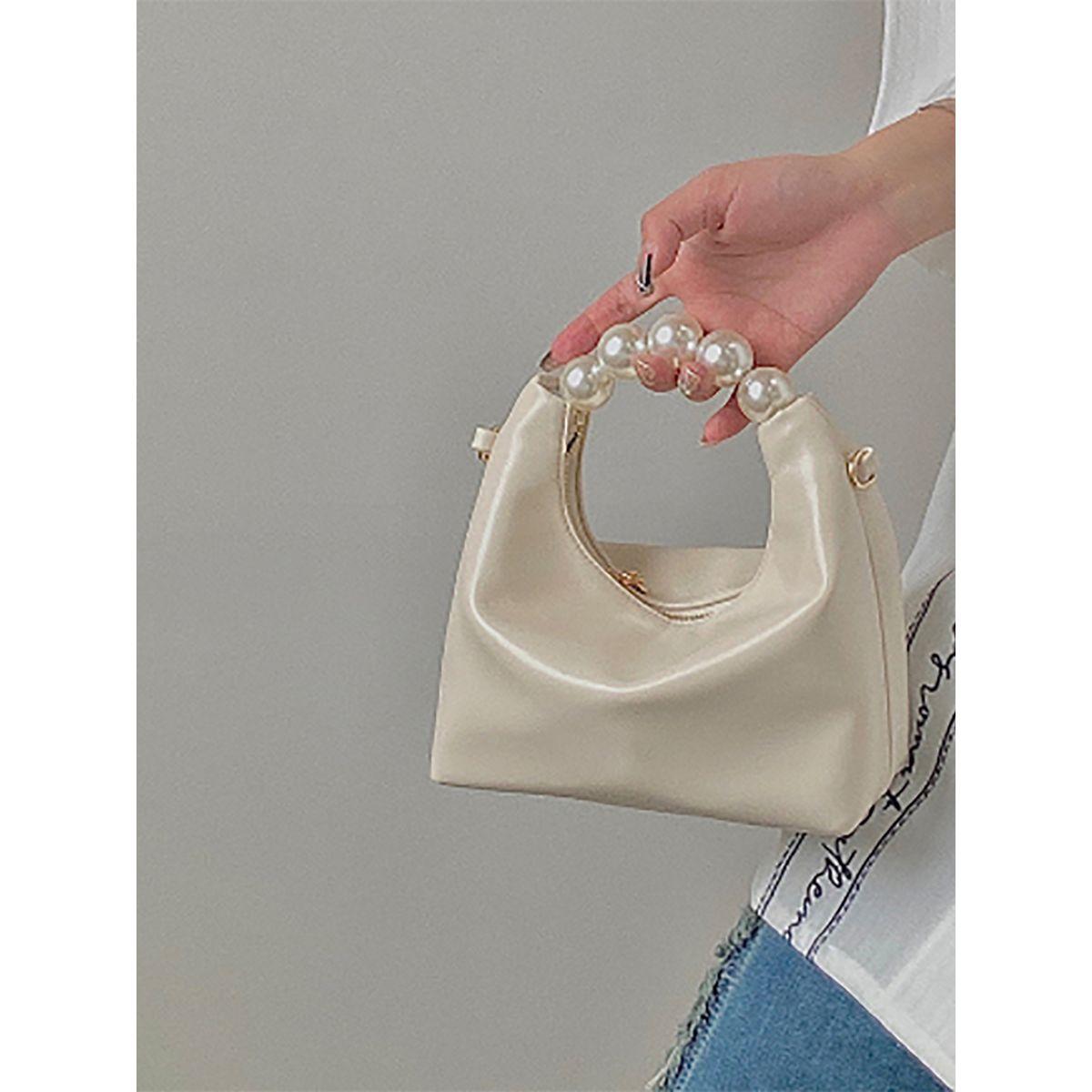 Styli Pearl Handle Bag with Zip Closure-women-bagsandwallets-handbags-image-1