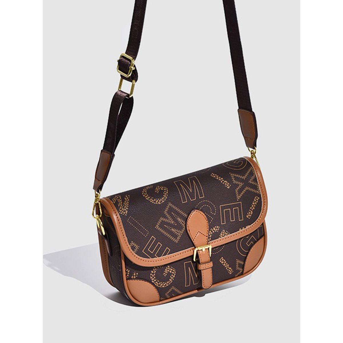 Styli All Over Letter Print Buckle Detail Crossbody Bag-women-bagsandwallets-handbags-image-10