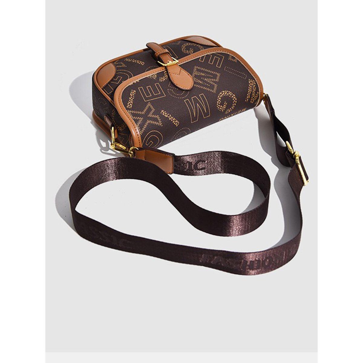 Styli All Over Letter Print Buckle Detail Crossbody Bag-women-bagsandwallets-handbags-image-9
