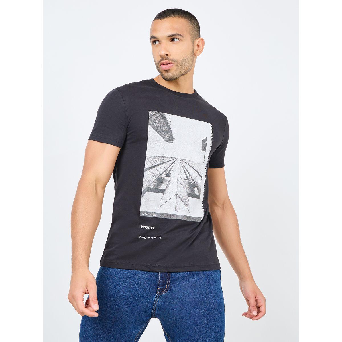 Styli Photo Graphic Print Regular Fit T-shirt-men-clothing-tshirtsandpolos-tshirts-image-1