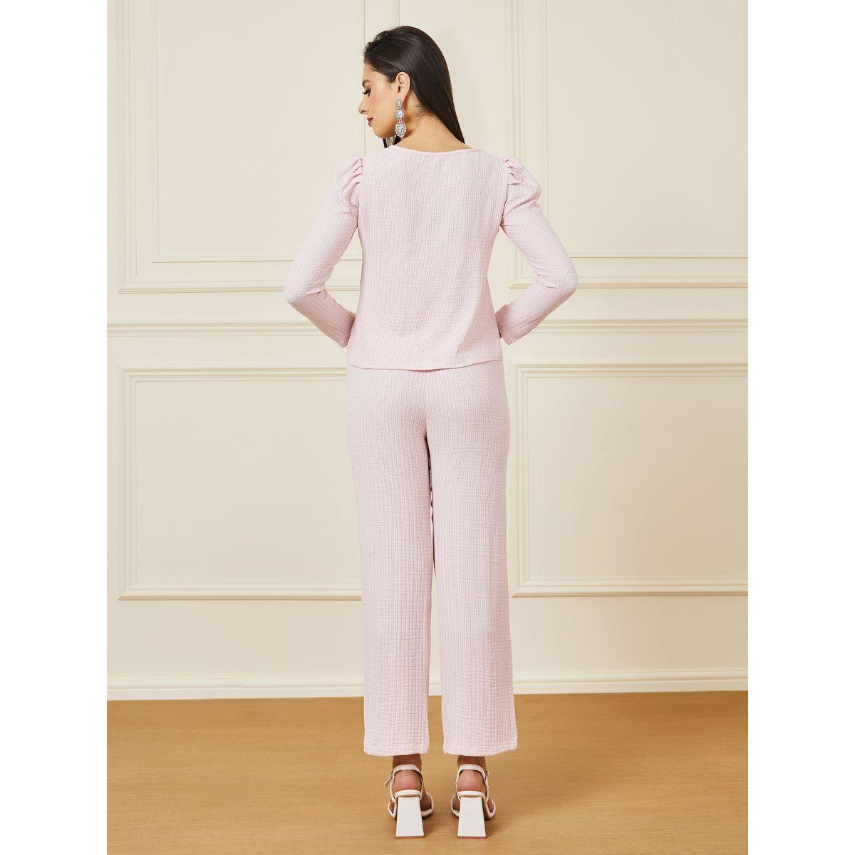 Styli Tweed Look Long Sleeve Top & Pants Co-Ords-women-clothing-coordsets-image-4
