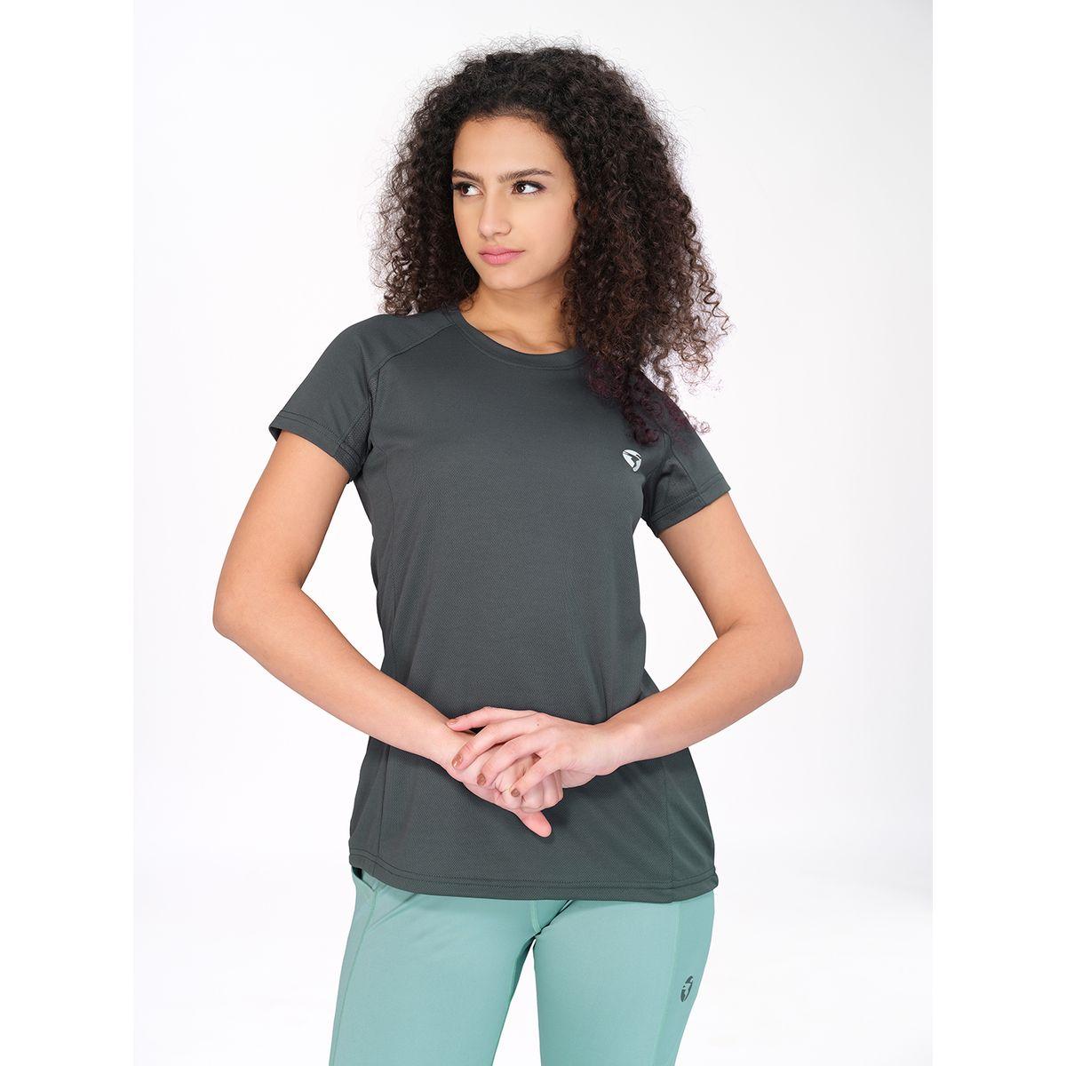 Technosport X Styli Solid Mesh Back Panel Active T-Shirt-women-clothing-sportswearandactivewear-tshirtsandvests-image-2