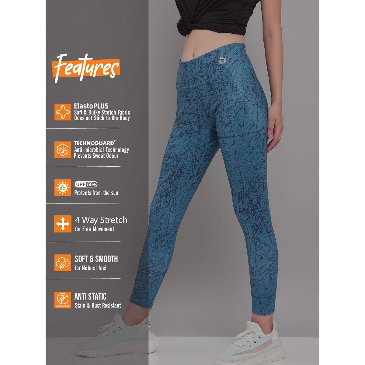 بنطال ضيق بطبعات تاي داي وجيوب تكنوسبورت × ستايلي-women-clothing-sportswearandactivewear-bottoms-image-2