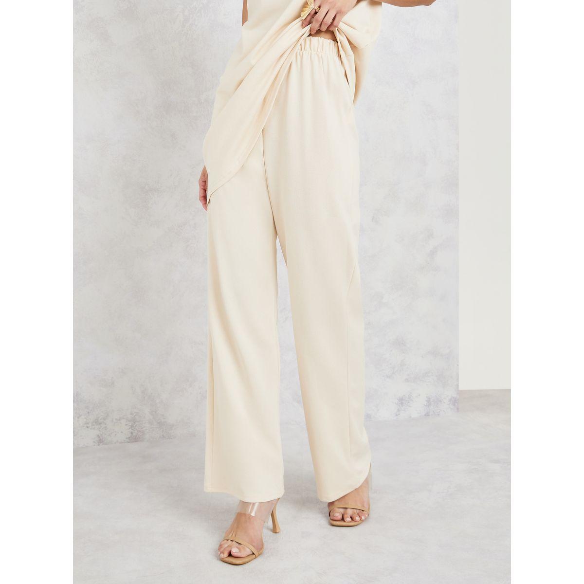 Styli High Neck Asymmetric Hem T-Shirt & Straight Leg Pant Co-Ords-women-clothing-coordsets-image-5