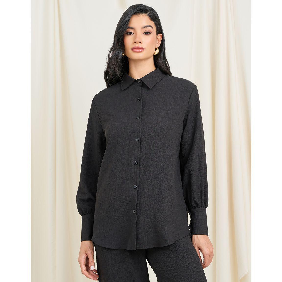 Styli Pack of 3 - Textured Longline Shirt Slip and Pant Co-ord-women-clothing-coordsets-image-2