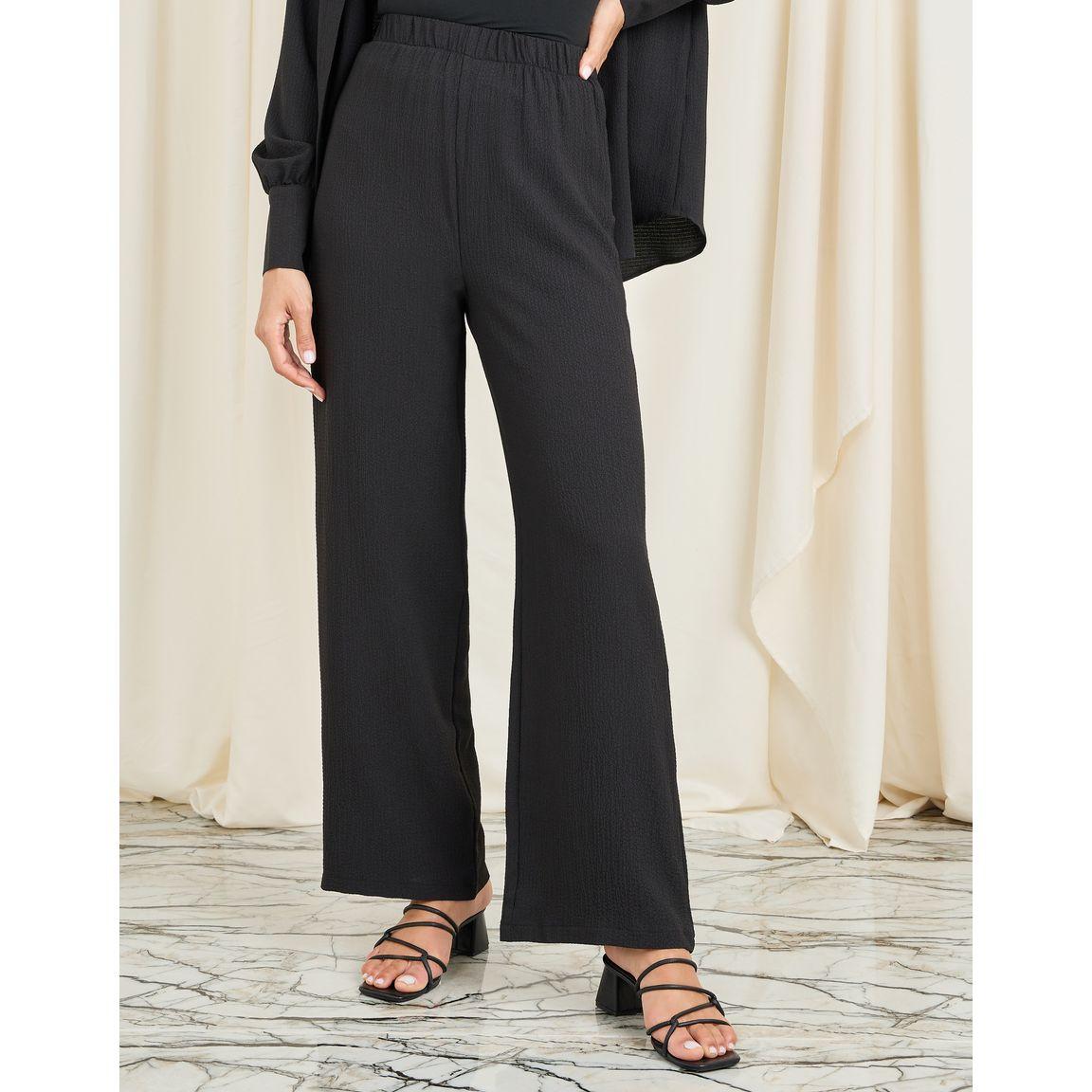 Styli Pack of 3 - Textured Longline Shirt Slip and Pant Co-ord-women-clothing-coordsets-image-5