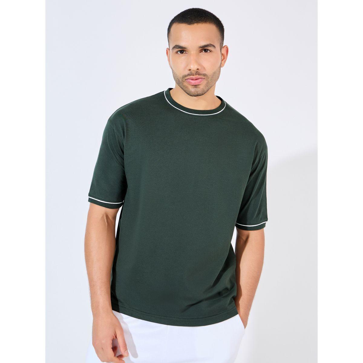 Styli Oversized Contrast Piping Neck & Sleeve Detail T-Shirt-men-clothing-tshirtsandpolos-tshirts-image-1