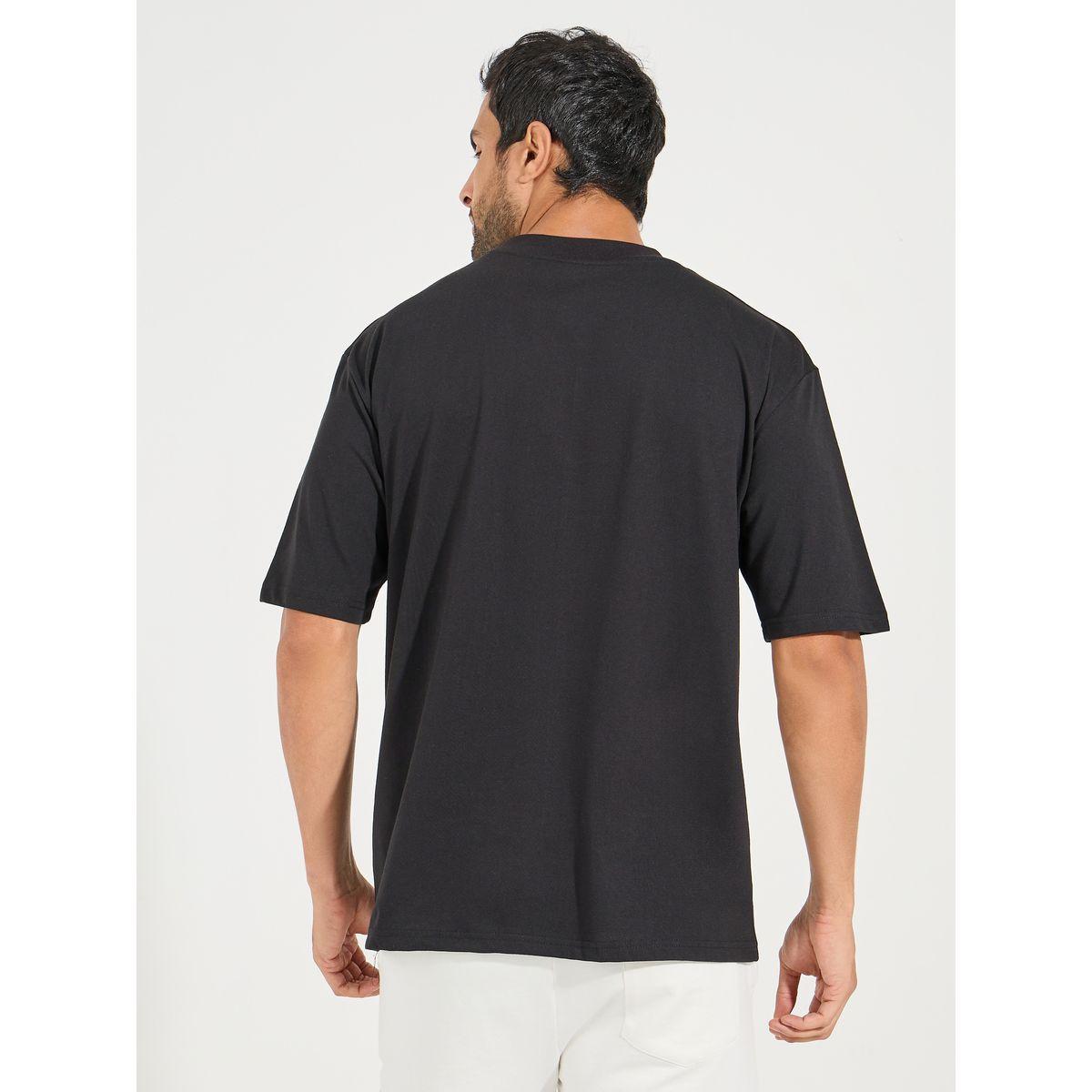 Styli Pack of 2 - Oversized Mock Neck Ribbed T-Shirt with Short Sleeves-men-clothing-tshirtsandpolos-tshirts-image-5