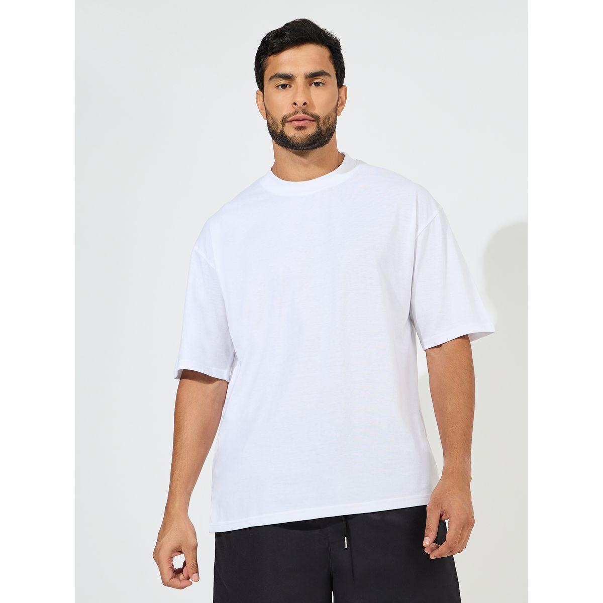 مجموعة من 2 تيشيرت مضلع فضفاض باكمام قصيرة-men-clothing-tshirtsandpolos-tshirts-image-3