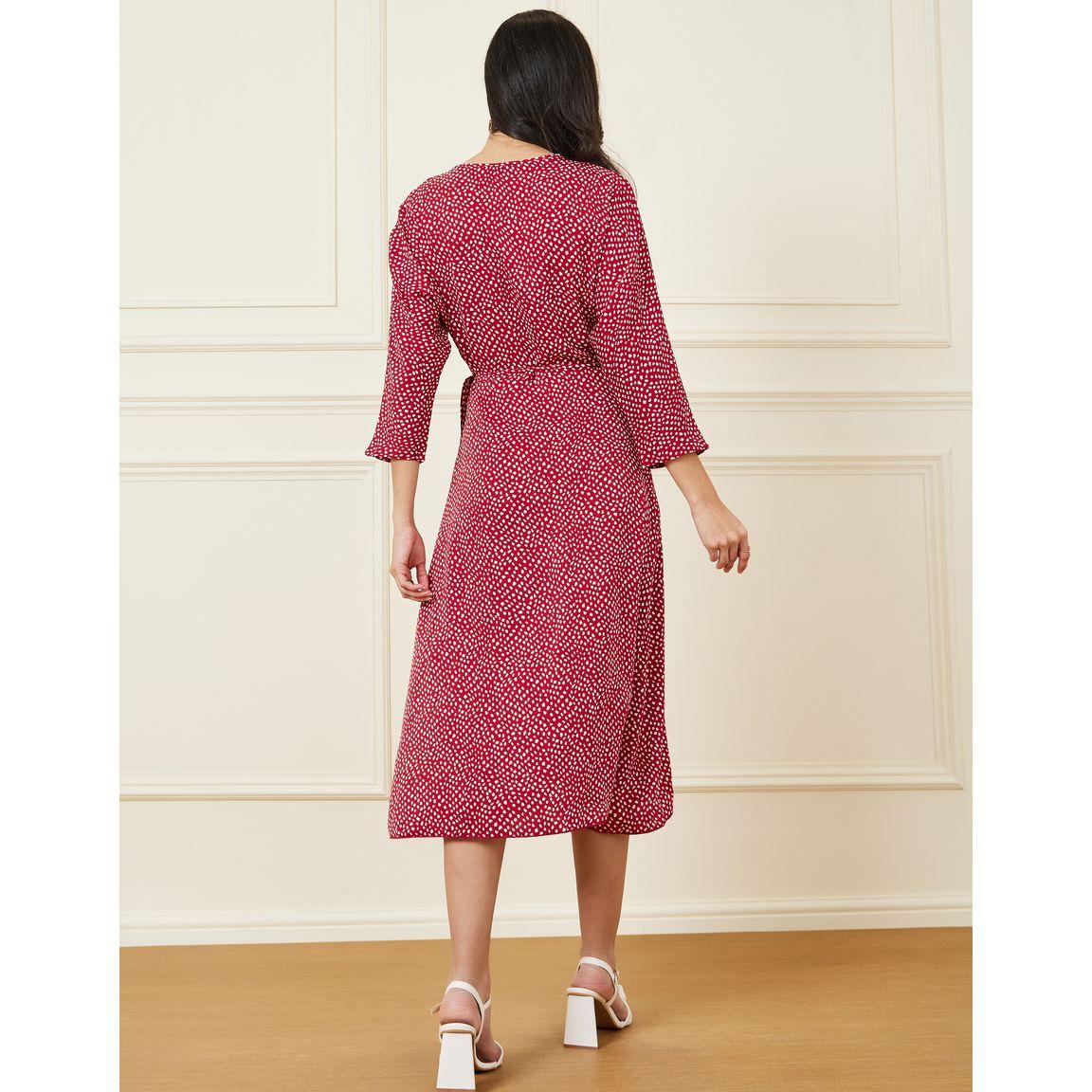 Styli Spot Print Wrap Midi Dress-women-clothing-dresses-image-5