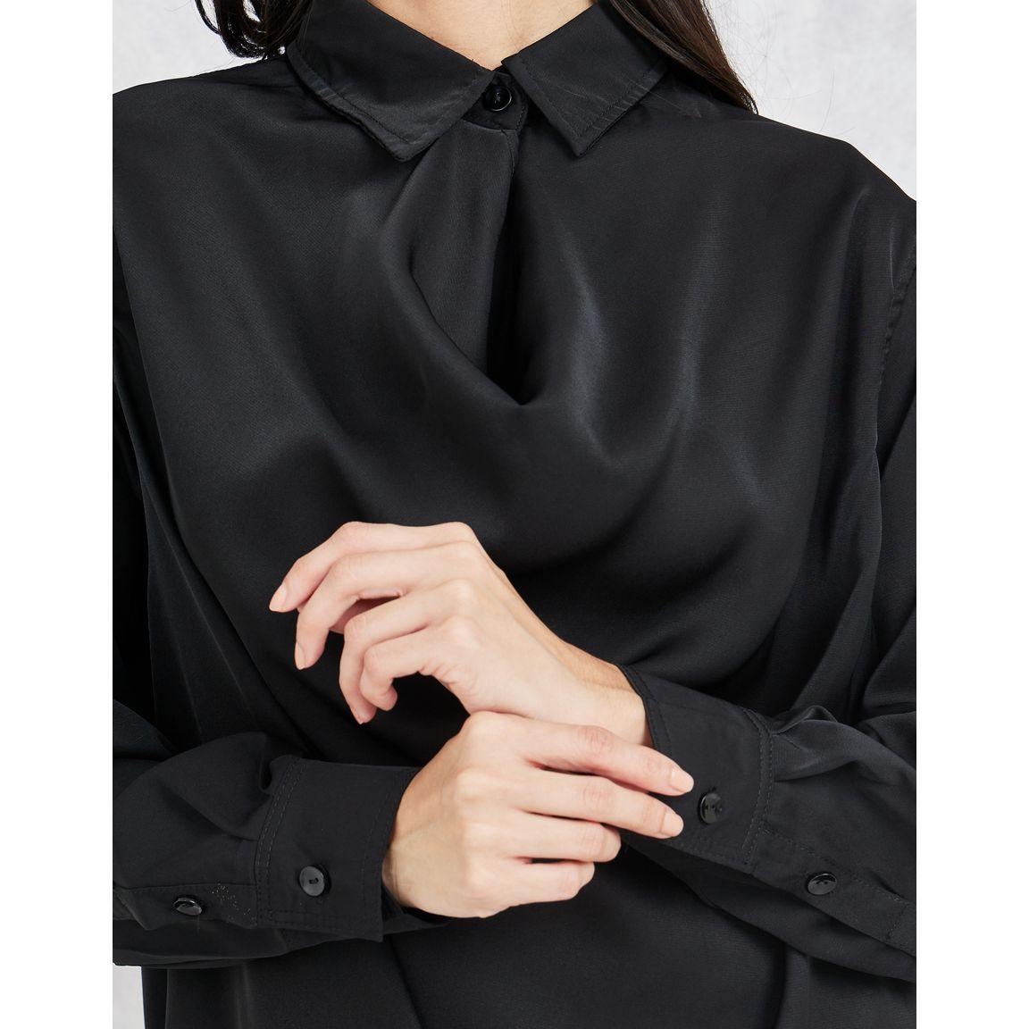 Styli Cowl Neck Long Sleeves Collared Blouse-women-clothing-shirtsandblouses-blouses-image-4