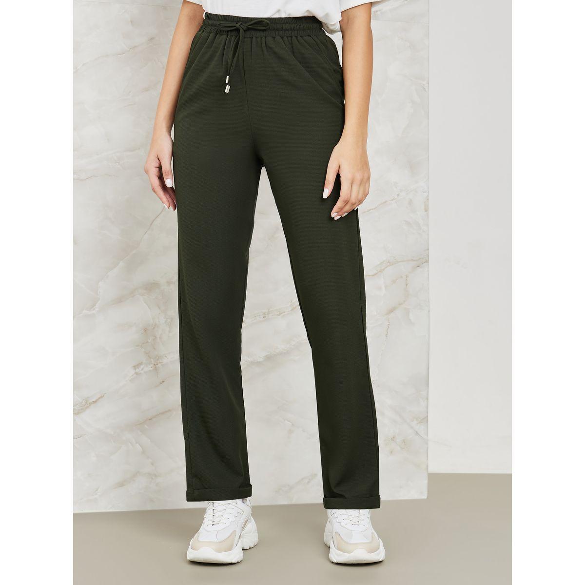 Styli Textured Tapered Fit Pants with Pockets-women-clothing-bottoms-trousers-image-2
