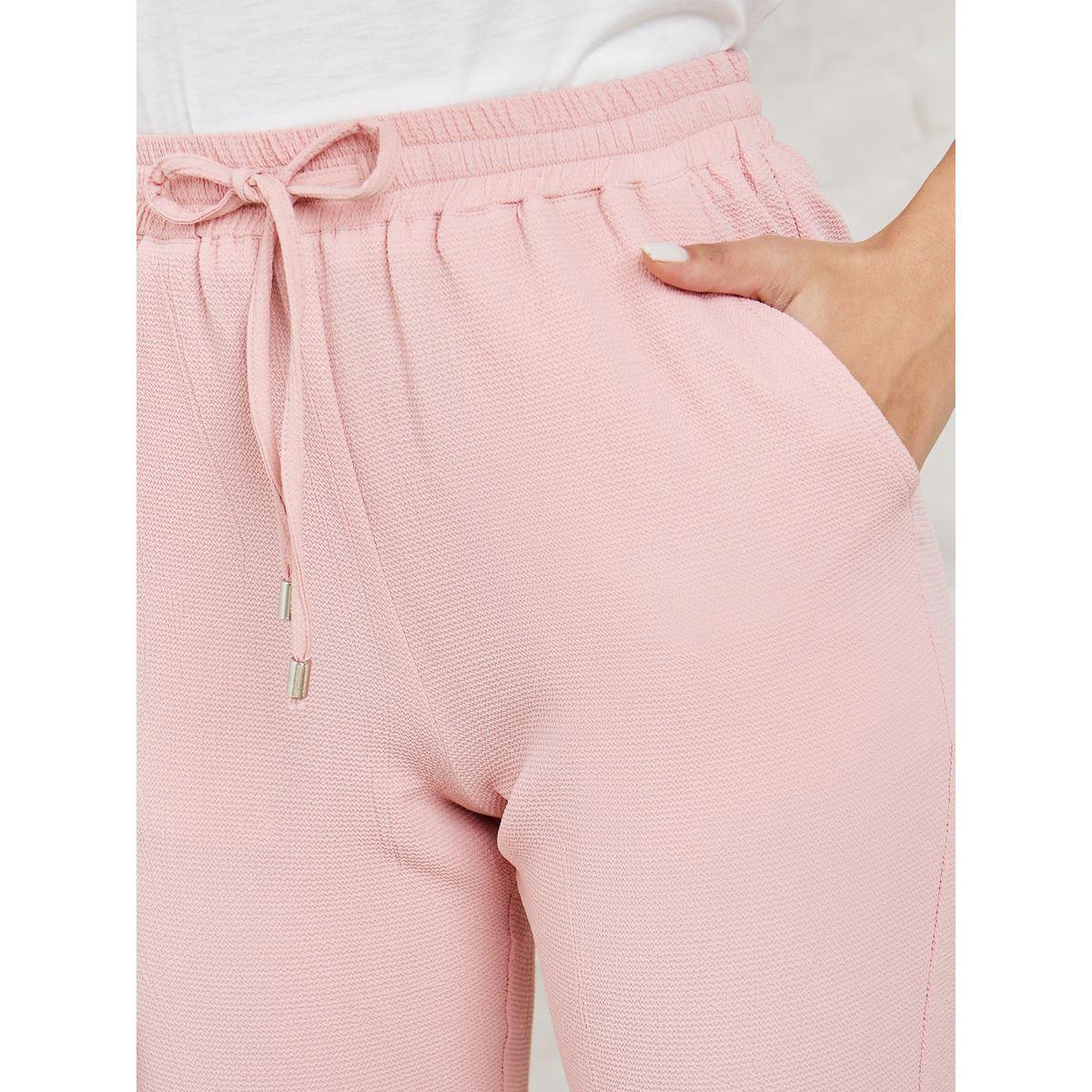 Styli Textured Tapered Fit Pants with Pockets-women-clothing-bottoms-trousers-image-3