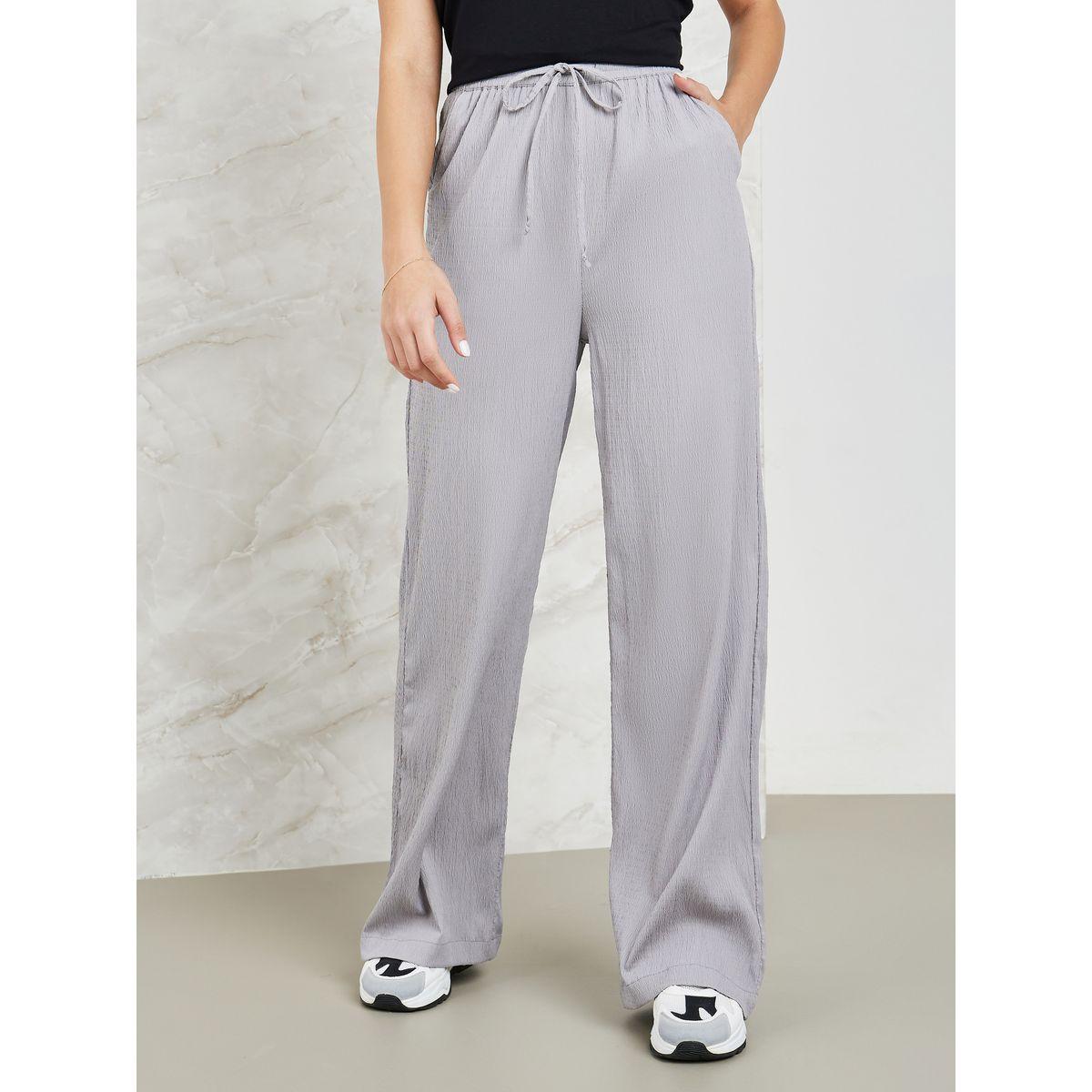 بنطال بأرجل واسعة وجيب جانبي-women-clothing-bottoms-trousers-image-1