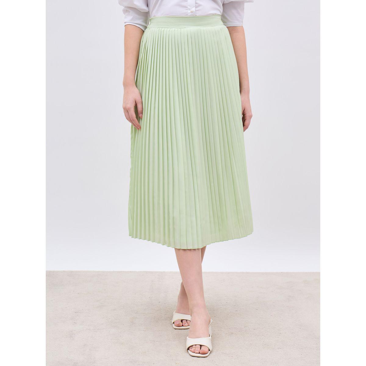 تنورة ميدي بحافة واسعة وكسرات-women-clothing-bottoms-skirts-image-2