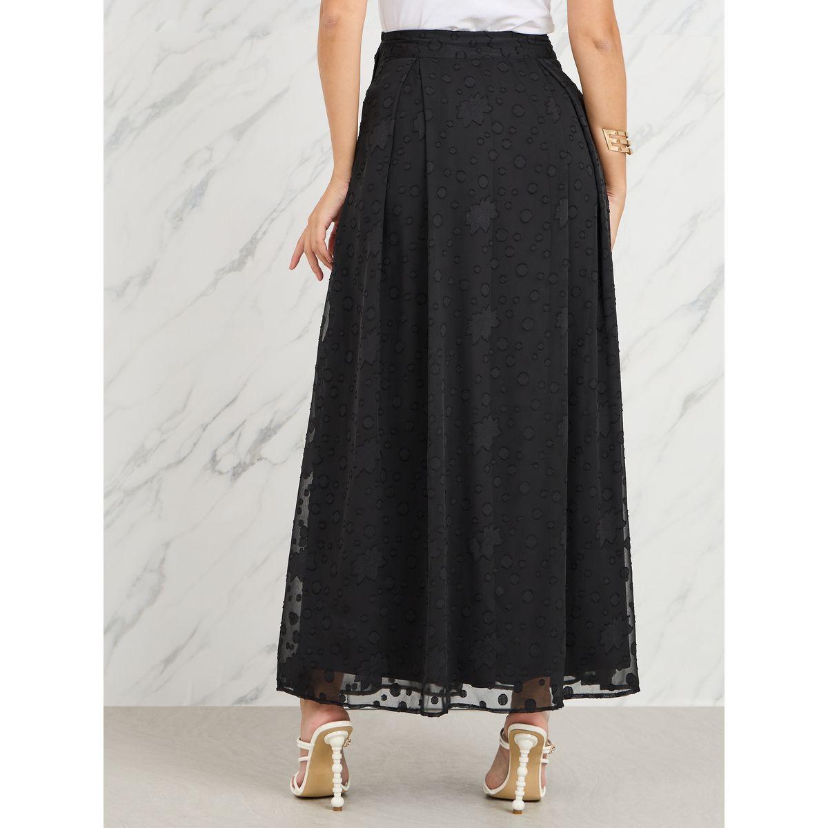 Styli Burnout Texture A-Line Maxi Skirt-women-clothing-bottoms-skirts-image-4
