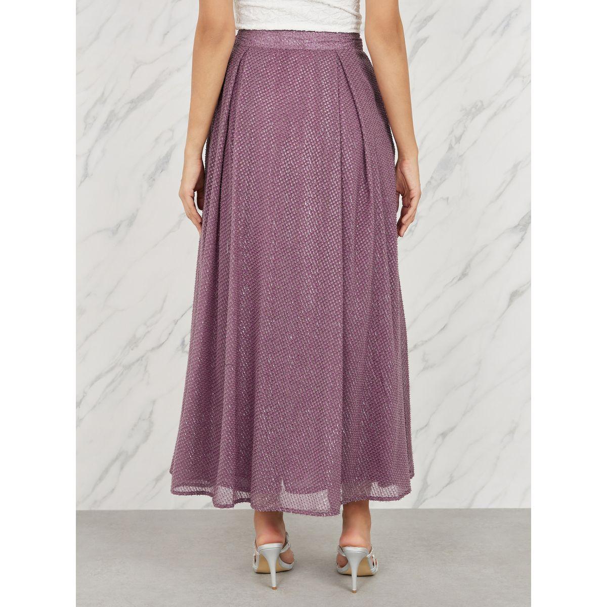 Styli Dobby Textured Bow Pleat A-Line Maxi Skirt-women-clothing-bottoms-skirts-image-4