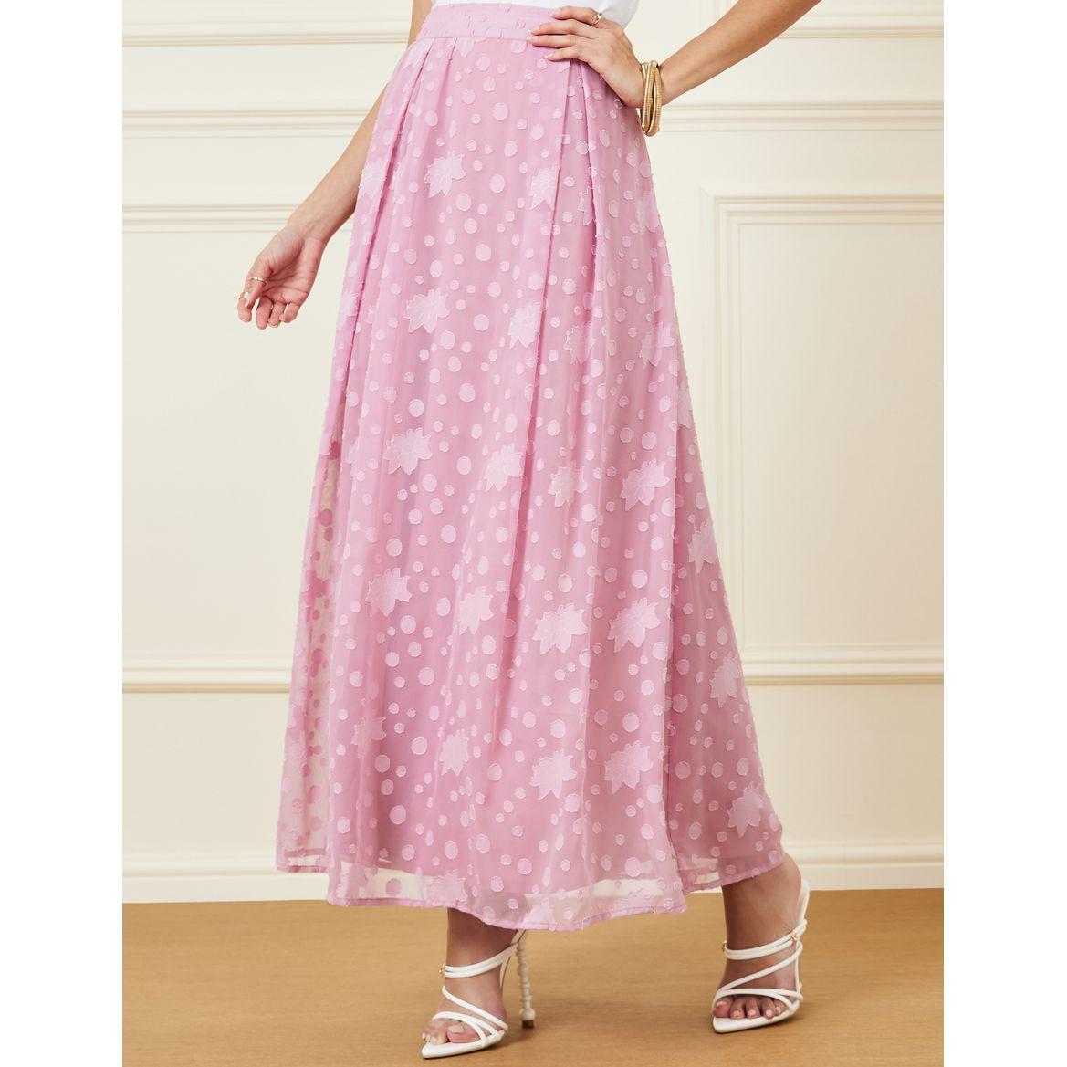 Styli Textured Floral Maxi Skirt-women-clothing-bottoms-skirts-image-2