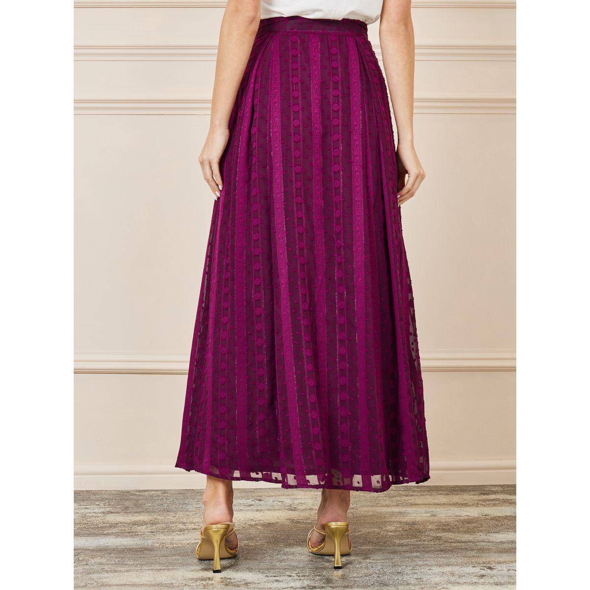 Styli Dobby Lace Texture High Rise Maxi Skirt-women-clothing-bottoms-skirts-image-4