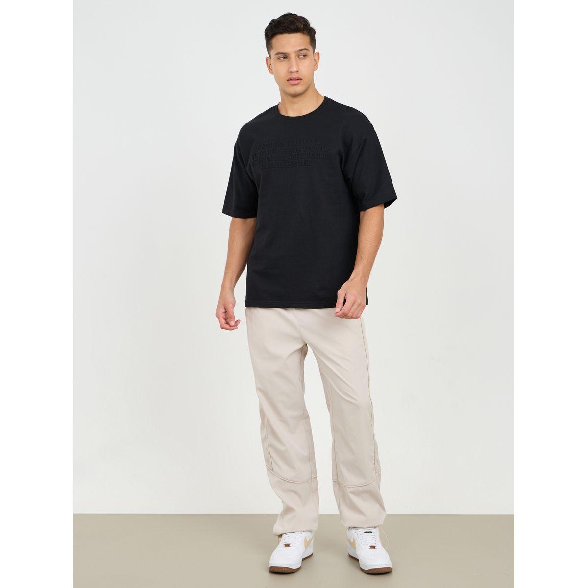 Styli Oversized Chest Tonal Embossed Print Terry T-Shirt-men-clothing-tshirtsandpolos-tshirts-image-2