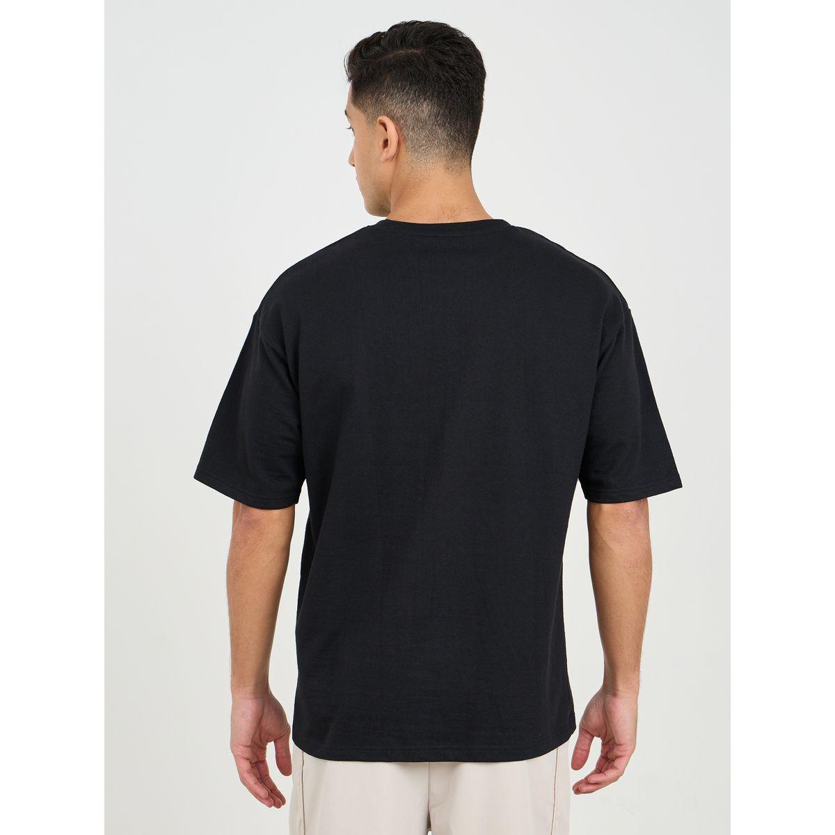 Styli Oversized Chest Tonal Embossed Print Terry T-Shirt-men-clothing-tshirtsandpolos-tshirts-image-4