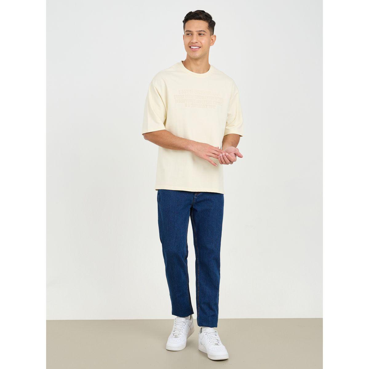Styli Oversized Chest Tonal Embossed Print Terry T-Shirt-men-clothing-tshirtsandpolos-tshirts-image-2