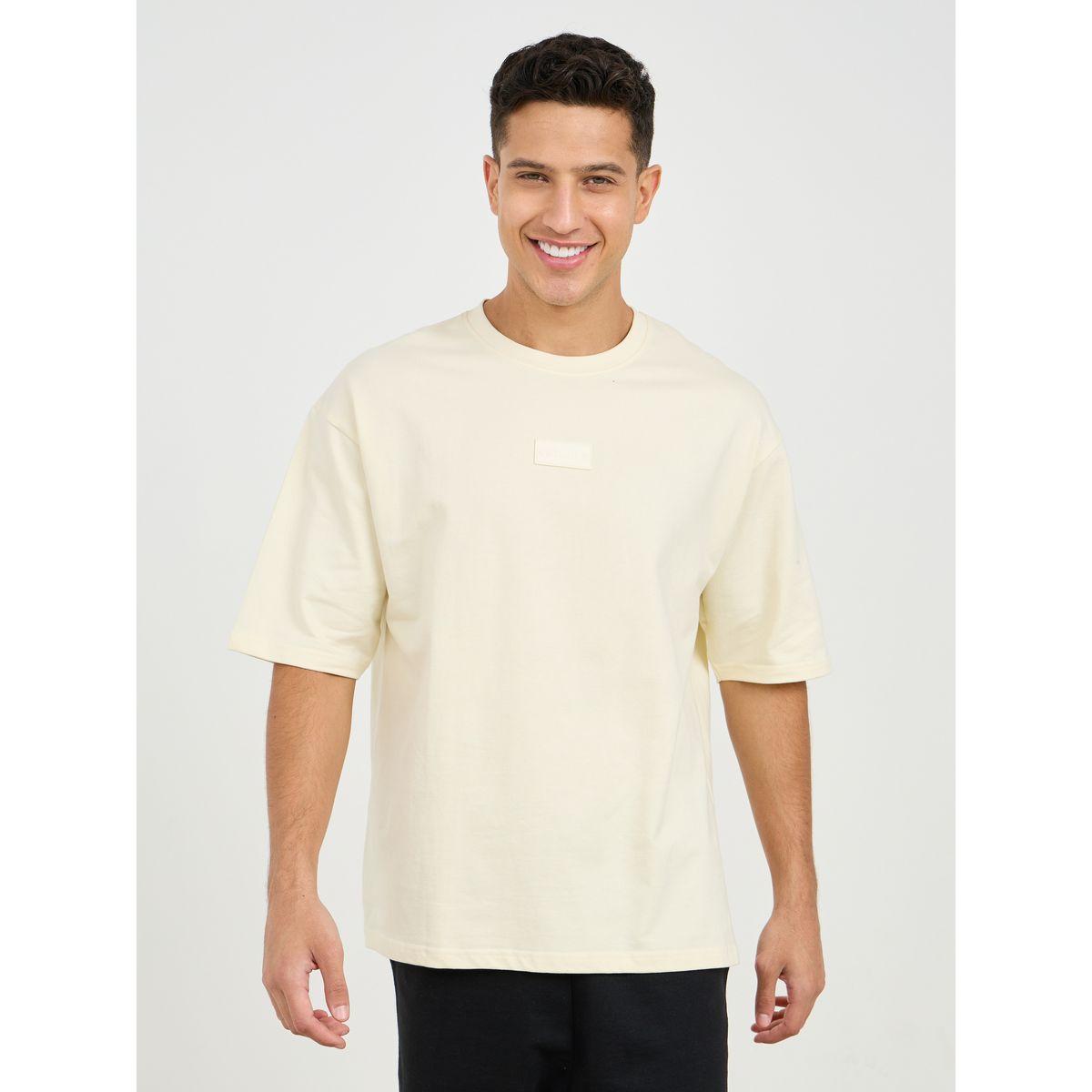 Styli Oversized Silicon Badge Detail Terry T-Shirt-men-clothing-tshirtsandpolos-tshirts-image-1