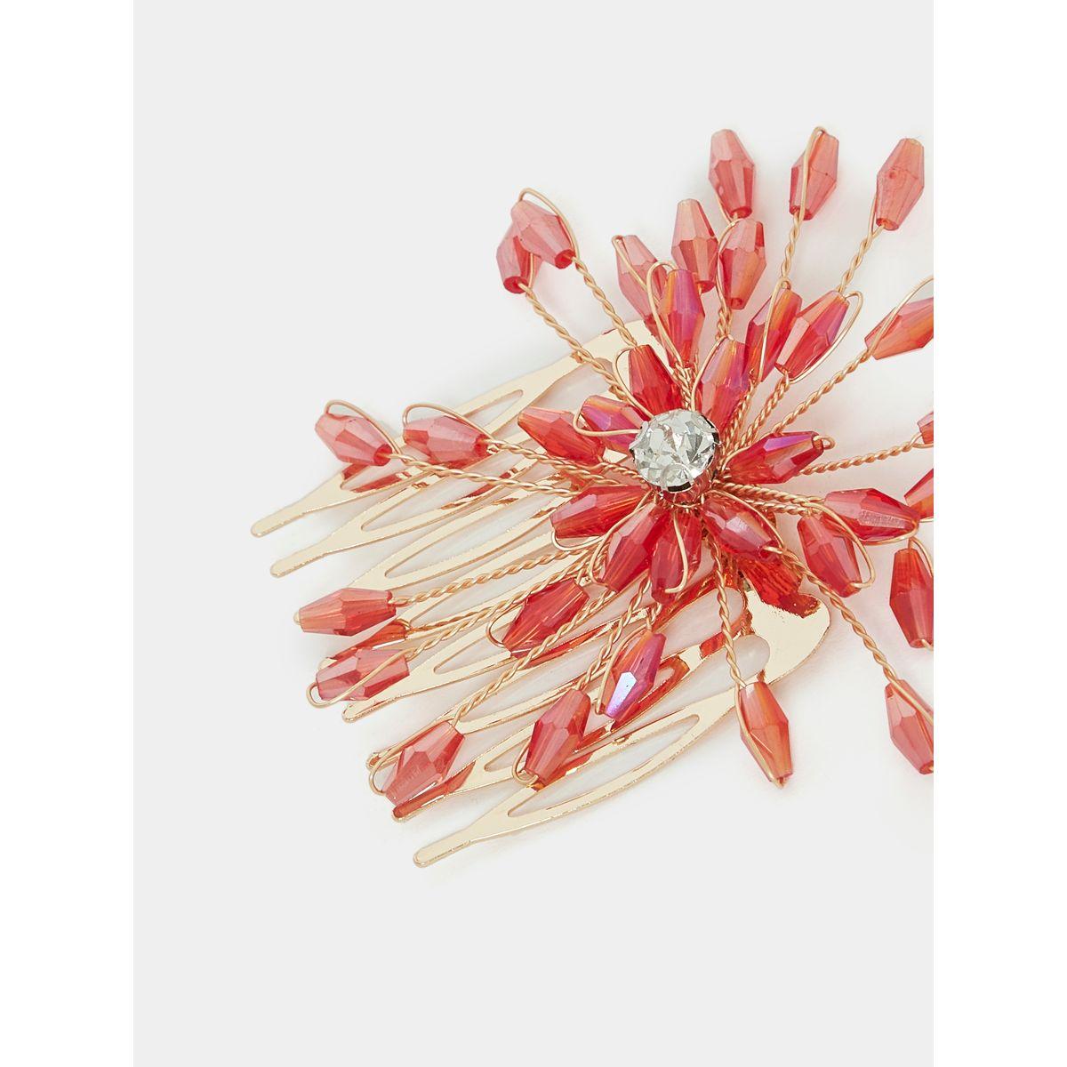 Styli Rhinestone Embellished Hair Comb-women-hairaccessories-brushesandcombs-image-3