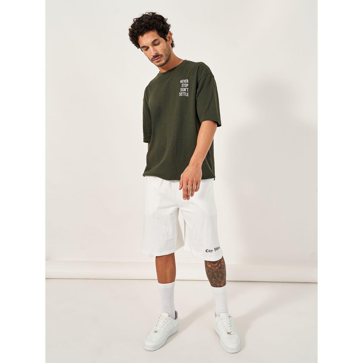Styli Streetwear Front and Black Slogan Oversized Interlock T-Shirt-men-clothing-tshirtsandpolos-tshirts-image-2