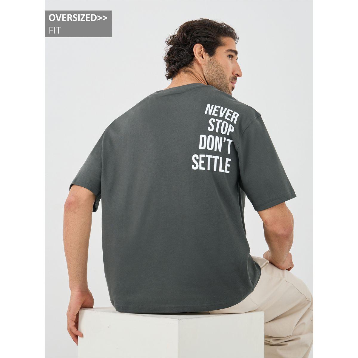 Styli Slogan Print Oversized Round Neck T-Shirt-men-clothing-tshirtsandpolos-tshirts-image-1