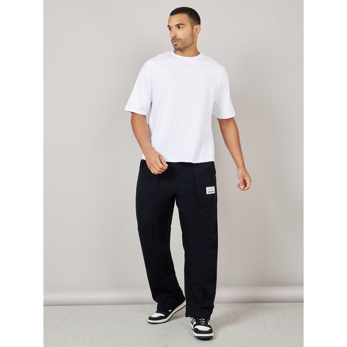 Styli Streetwear Front and Black Slogan Print Oversized Interlock T-Shirt-men-clothing-tshirtsandpolos-tshirts-image-2