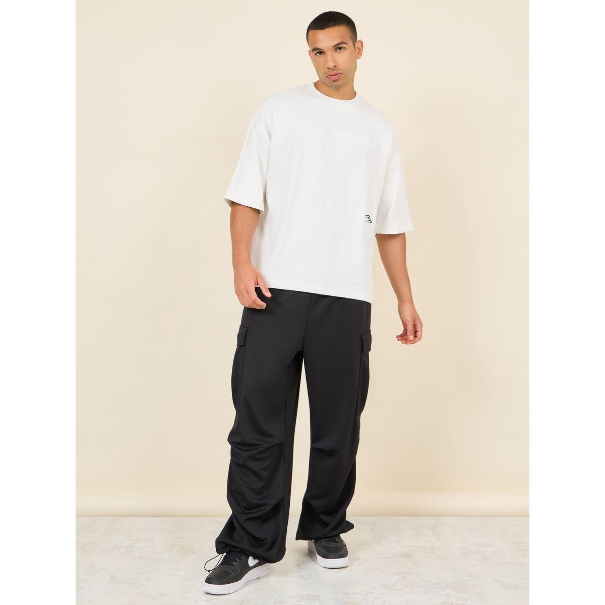 Styli Front and Back Miami Slogan Print Terry Knit Boxy T-Shirt-men-clothing-tshirtsandpolos-tshirts-image-2
