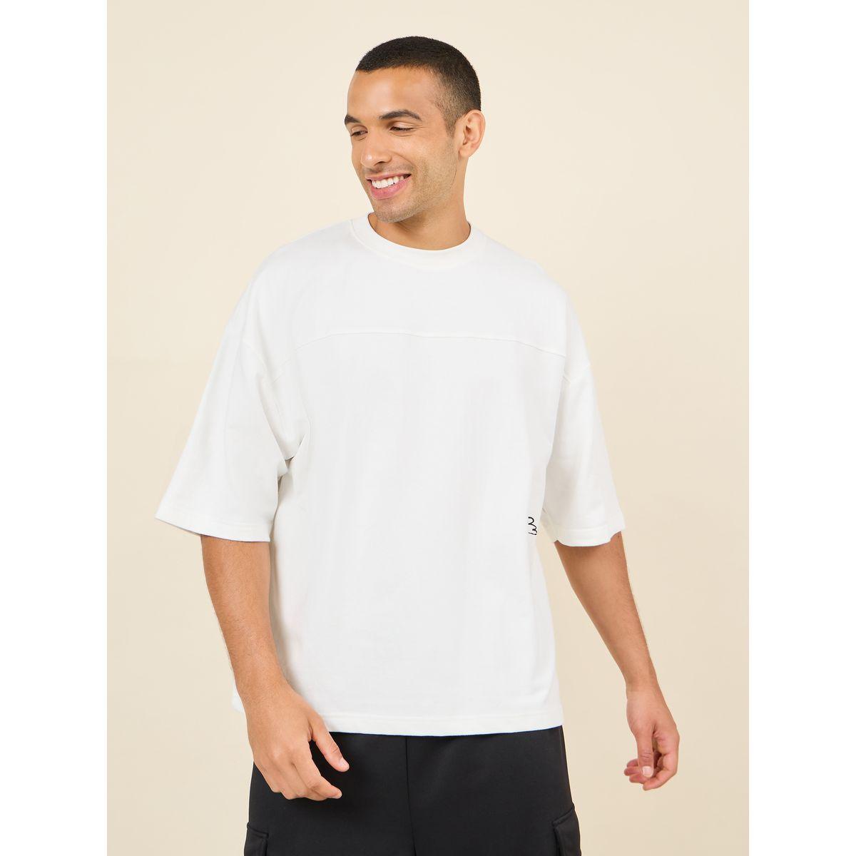 Styli Front and Back Miami Slogan Print Terry Knit Boxy T-Shirt-men-clothing-tshirtsandpolos-tshirts-image-4