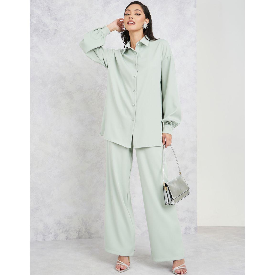 طقم منسق من ( بنطال + بلوزة )-women-clothing-coordsets-image-1